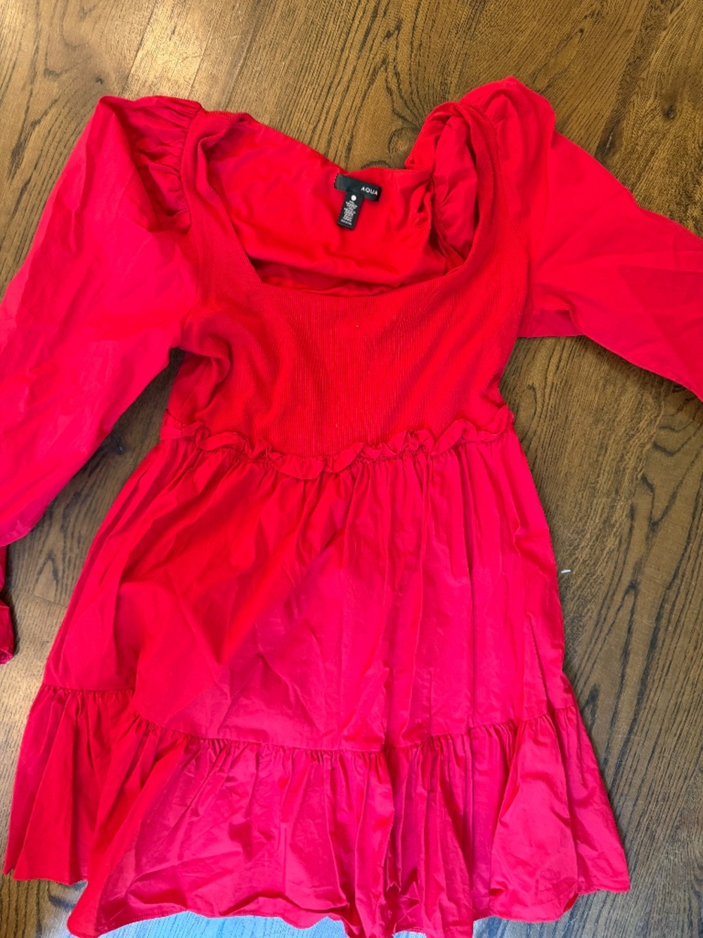 Aqua Baby Doll Dress